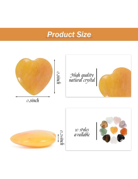 Piedras Corazón Naturales VIOCIWUO 10PCS 2CM Sanación Piedras Corazón Naturales VIOCIWUO 10PCS 2CM Sanación