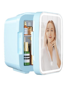 Refrigerador YASHE 4L Espejo LED para Maquillaje y Belleza