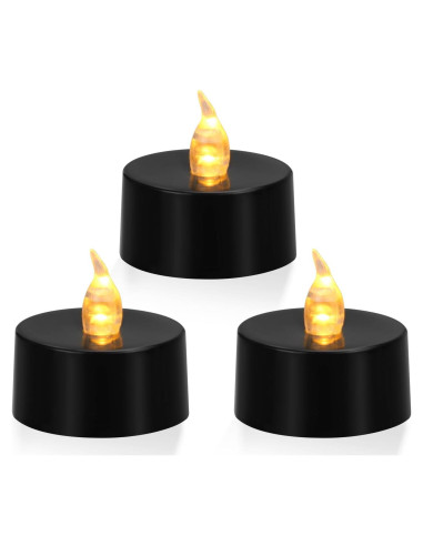 Luces de Té LED KOABY Amarillo Cálido 12 Piezas Sin Llama