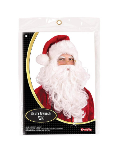 Conjunto Barba y Peluca de Santa Claus Kangaroo - Accesorios