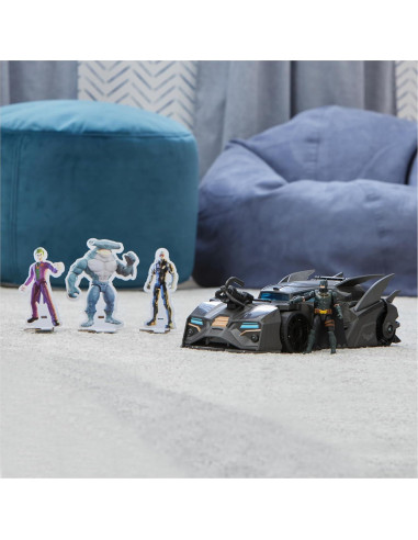 Juego Batmóvil Crusader Spin Master con figura de Batman 10 cm