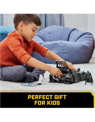 Juego Batmóvil Crusader Spin Master con figura de Batman 10 cm