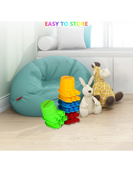 Zancos de Equilibrio IROO para Niños, 4 Pares Coloridos Zancos de Equilibrio IROO para Niños, 4 Pares Coloridos