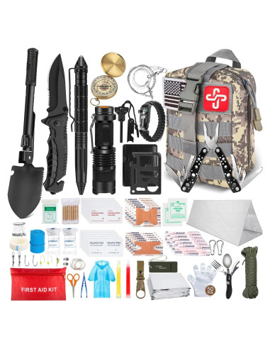Kit de Supervivencia Taimasi 238 Piezas con Primeros Auxilios