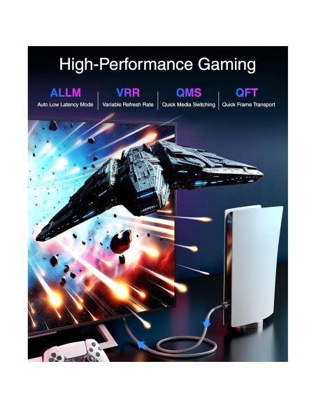 Cable HDMI 2.1 BlueRigger 0.91m Ultra Alta Velocidad 8K 48Gbps Cable HDMI 2.1 BlueRigger 0.91m Ultra Alta Velocidad 8K 48Gbps
