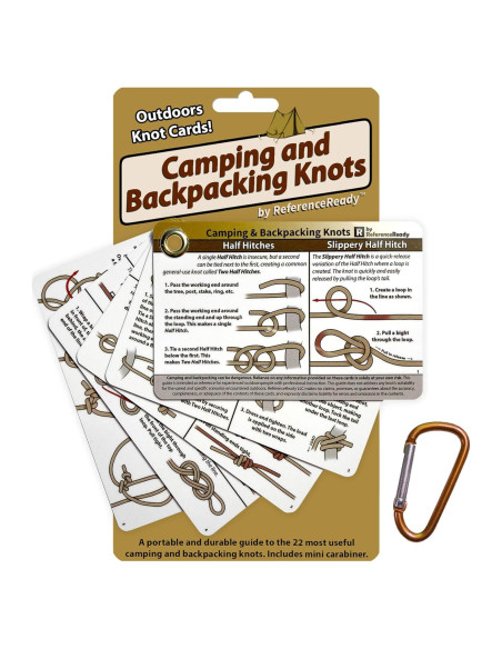 Tarjetas de Nudos Impermeables ReferenceReady 22 Nudos Camping Tarjetas de Nudos Impermeables ReferenceReady 22 Nudos Camping