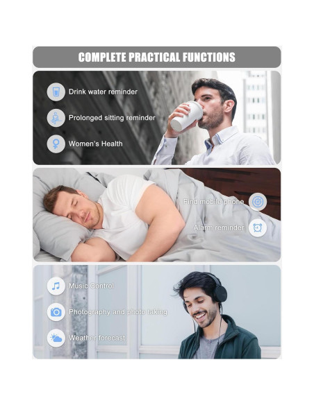 Reloj Inteligente QVEQ Band 3 Fitness con Monitor de Salud IP68 Reloj Inteligente QVEQ Band 3 Fitness con Monitor de Salud IP68