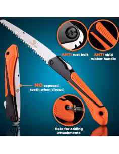 Sierra Plegable Coher 20 cm Cuchilla Acero SK-5 Ergonómica 2