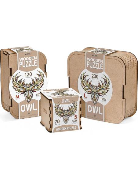 Rompecabezas de Madera EWA OWL S 70 Piezas Decorativo Rompecabezas de Madera EWA OWL S 70 Piezas Decorativo