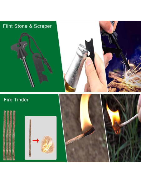 Kit de Supervivencia 35 en 1 Angieast Compacto para Camping Kit de Supervivencia 35 en 1 Angieast Compacto para Camping