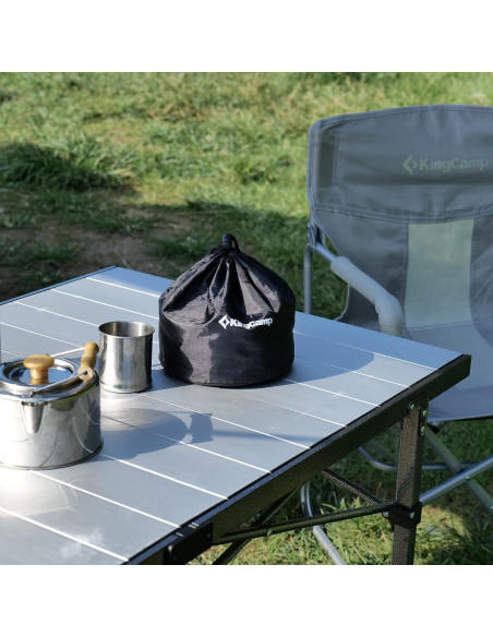 Mesa de Camping KingCamp Plegable Aluminio 135.9x69.9cm Mesa de Camping KingCamp Plegable Aluminio 135.9x69.9cm