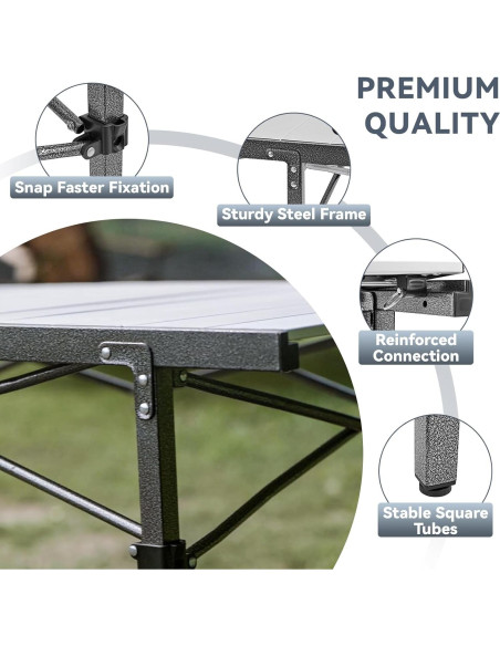 Mesa de Camping KingCamp Plegable Aluminio 135.9x69.9cm Mesa de Camping KingCamp Plegable Aluminio 135.9x69.9cm