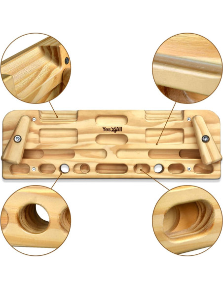 Yes4All Tabla de Escalada de Madera - Fortalece Dedos y Agarre Yes4All Tabla de Escalada de Madera - Fortalece Dedos y Agarre