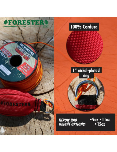 Kit de Línea de Lanzamiento Forester 50,29 m Cuerda 0,48 cm