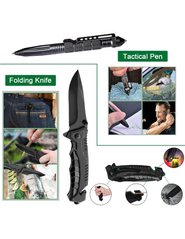 Kit de Supervivencia 35 en 1 Angieast Compacto para Camping