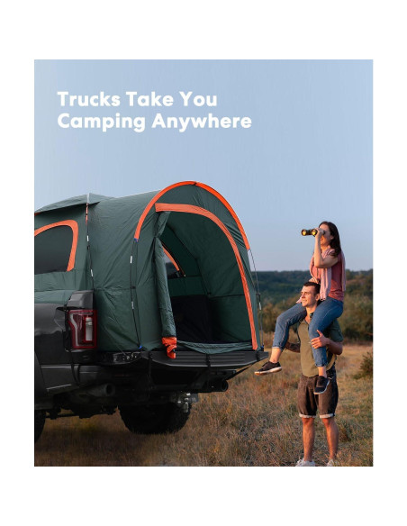 Tienda de Cama LIBERRWAY para Camiones Pickup 5.5-6ft Verde Tienda de Cama LIBERRWAY para Camiones Pickup 5.5-6ft Verde