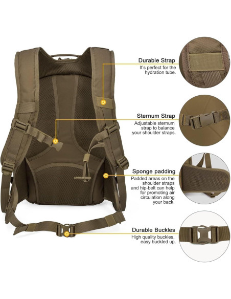 Mochila Táctica Mardingtop 28L para Senderismo y Camping Mochila Táctica Mardingtop 28L para Senderismo y Camping