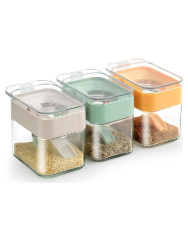 Juego de 3 frascos de vidrio para especias 300ml SHAIDOJIO