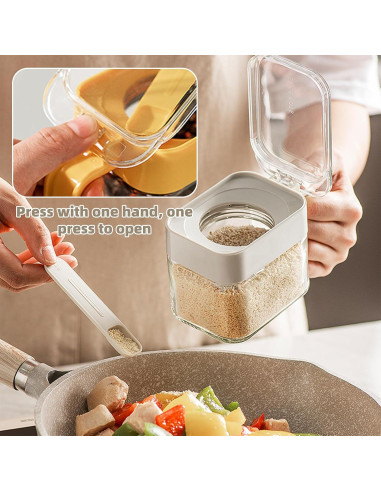 Juego de 3 frascos de vidrio para especias 300ml SHAIDOJIO