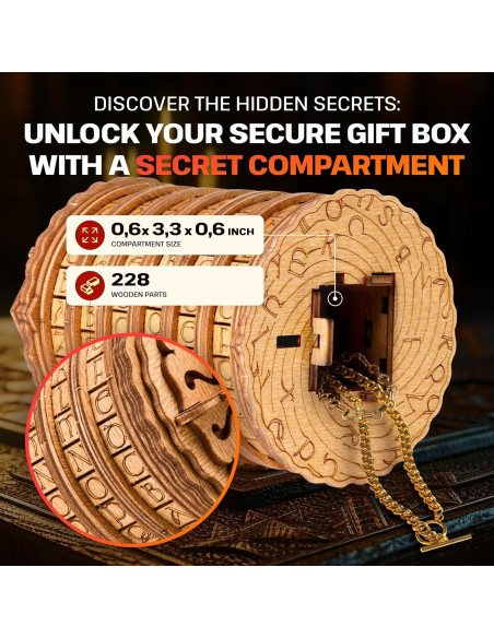 Cryptex ESC WELT - Caja de Regalo Secreta de Madera Cryptex ESC WELT - Caja de Regalo Secreta de Madera