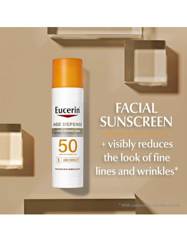 Protector Solar Eucerin SPF 50 + Hidratación Ácido Hialurónico