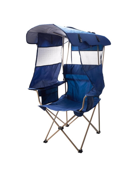 Silla de Camping Huskfirm C00003US con Sombrilla Azul Silla de Camping Huskfirm C00003US con Sombrilla Azul