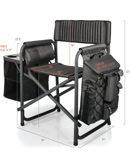 Silla de Camping Picnic Time Fusion con Enfriador y Mesa Silla de Camping Picnic Time Fusion con Enfriador y Mesa