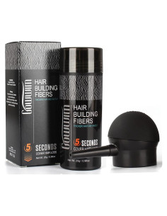 GOWWIM Kit 2 en 1 Fibra Engrosadora Cabello Negro