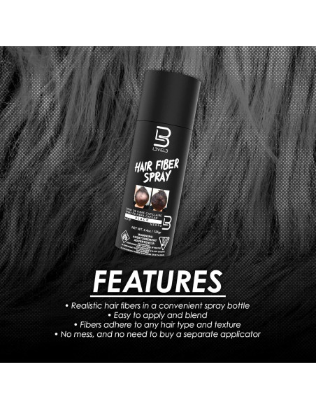 Spray de Fibra Capilar LV3 Nivel 3 - Cubre Cabello Ralo Spray de Fibra Capilar LV3 Nivel 3 - Cubre Cabello Ralo