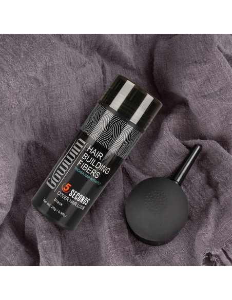 GOWWIM Kit 2 en 1 Fibra Engrosadora Cabello Negro GOWWIM Kit 2 en 1 Fibra Engrosadora Cabello Negro