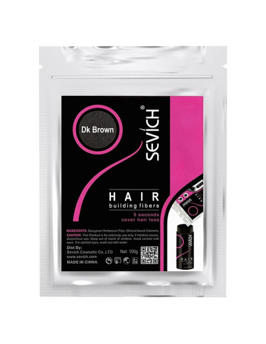 Fibras para Cabello SEVICH 100g - Marrón Oscuro - Natural