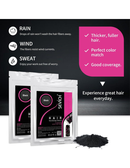 Fibras para Cabello SEVICH 100g - Marrón Oscuro - Natural Fibras para Cabello SEVICH 100g - Marrón Oscuro - Natural