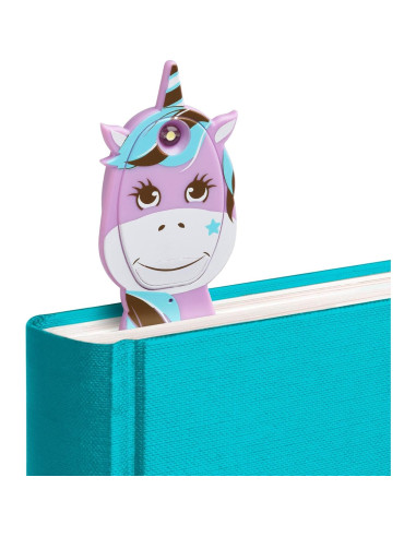 Flexilight Luz de Lectura LED 2 en 1 Marcador Púrpura Unicornio