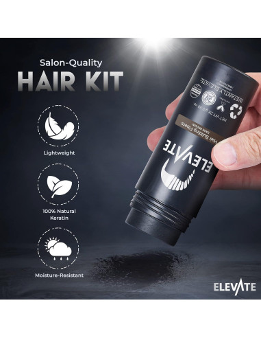 ELEVATE Kit 3 en 1 para Cabello - Fibras, Spray y Aplicador