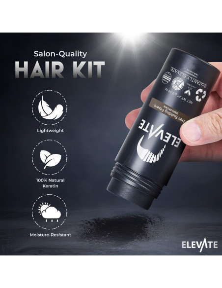 ELEVATE Kit 3 en 1 para Cabello - Fibras, Spray y Aplicador ELEVATE Kit 3 en 1 para Cabello - Fibras, Spray y Aplicador