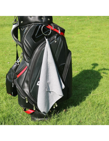 Toalla de Golf Microfibra Handy Picks 40x40cm Gris con Clip Toalla de Golf Microfibra Handy Picks 40x40cm Gris con Clip