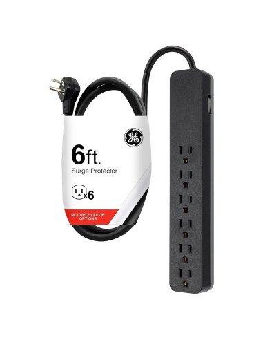 Protector contra Sobretensiones GE 6 Salidas 1080 Julios 1.83m