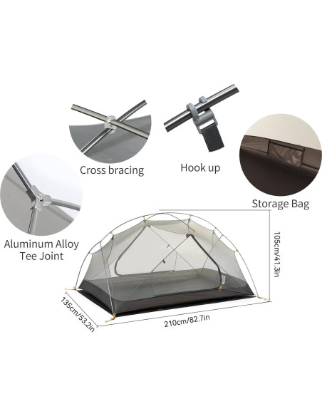 Tienda Naturehike Mongar 2 Personas 3 Temporadas Ultraligera Tienda Naturehike Mongar 2 Personas 3 Temporadas Ultraligera