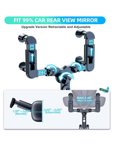 Soporte para Teléfono de Coche FONKEN Ajustable 360 Universal