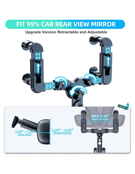 Soporte para Teléfono de Coche FONKEN Ajustable 360 Universal Soporte para Teléfono de Coche FONKEN Ajustable 360 Universal
