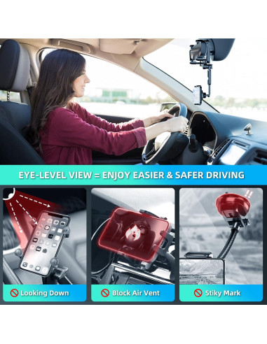 Soporte para Teléfono de Coche FONKEN Ajustable 360 Universal
