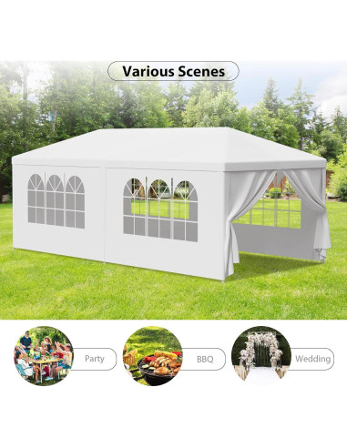 Carpa LEMY 10x6m para Eventos con Paredes Removibles