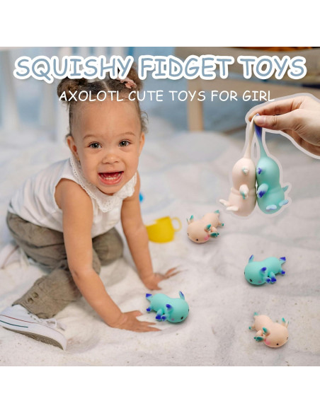 Juguete Antiestrés Axolotl Squishy ZTATU Azul 5cm Juguete Antiestrés Axolotl Squishy ZTATU Azul 5cm