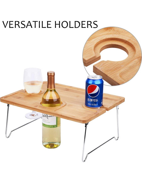 Mesa de Picnic Plegable Tirrinia para Vino 40x30 cm Mesa de Picnic Plegable Tirrinia para Vino 40x30 cm