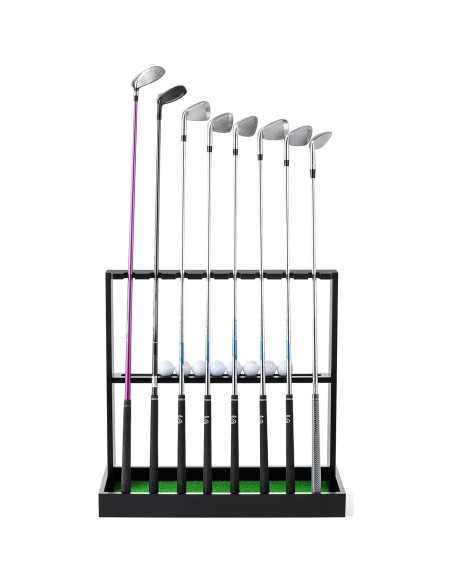 Soporte de Putter de Golf de Madera XCSOURCE para 8 Palos y 12 Pelotas Soporte de Putter de Golf de Madera XCSOURCE para 8 Palos y 12 Pelotas