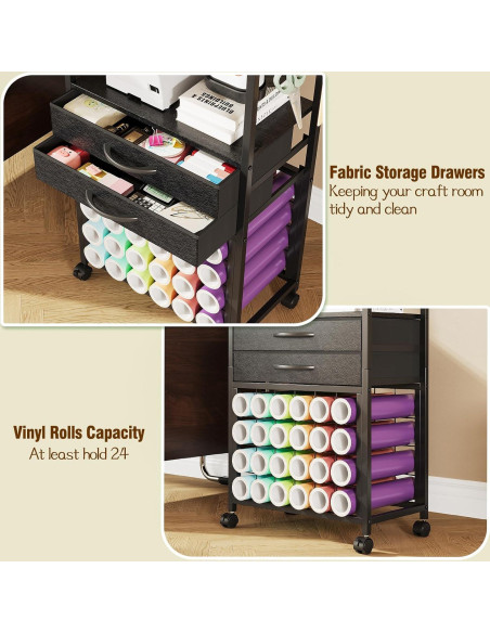 Organizador de Almacenamiento VENNQD para Cricut con 24 Soportes Organizador de Almacenamiento VENNQD para Cricut con 24 Soportes