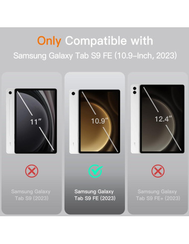 Funda JETech para Samsung Galaxy Tab S10 FE/S9 FE 10.9" Oro Rosa