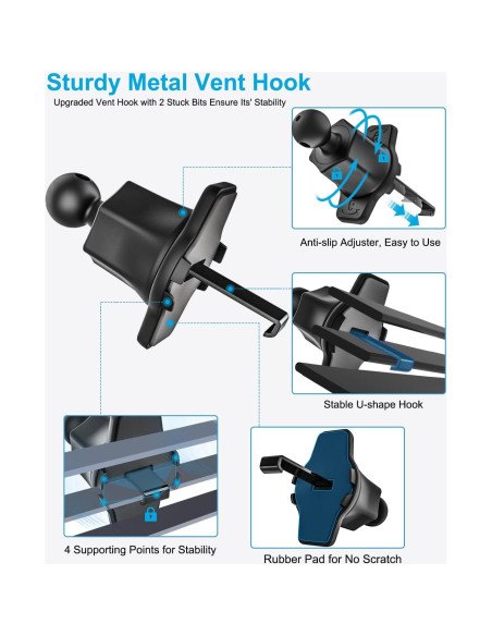 Soporte para Tablet en Coche Woleyi Ajustable 4.7-33 cm Soporte para Tablet en Coche Woleyi Ajustable 4.7-33 cm