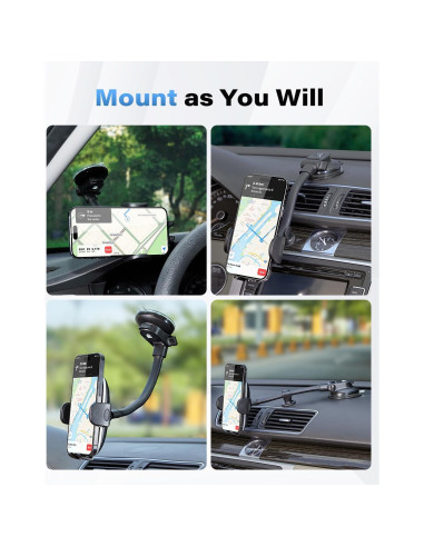 Soporte para Teléfono de Coche 1Zero Cuello de Ganso 20 cm