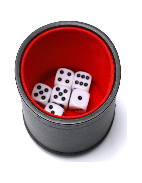 Juego de Taza de Dados RERIVER con 6 Dados y Forro de Fieltro Juego de Taza de Dados RERIVER con 6 Dados y Forro de Fieltro